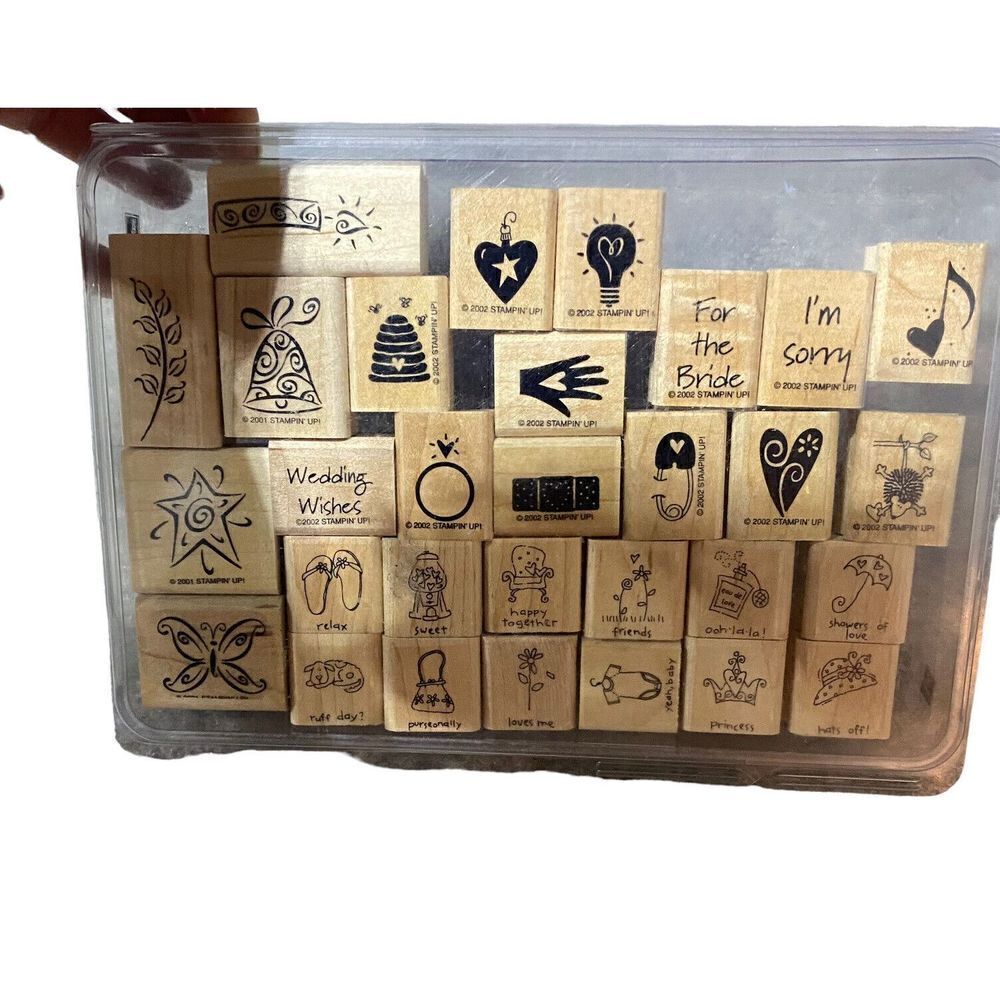Stampin’‎ Up Lot of 30 Stamp Set Assorted Rubber Stamps Butterfly Flower 2001